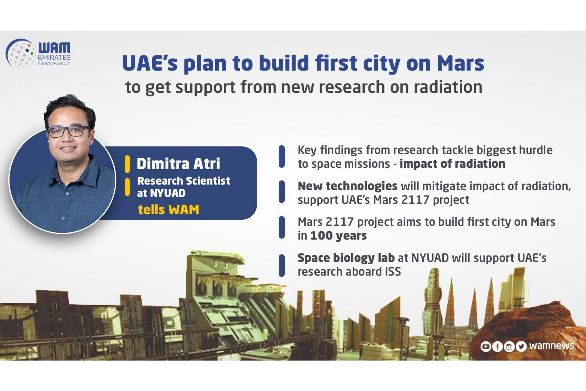 UAE’s planned city on Mars to get help from NYUAD research on radiation